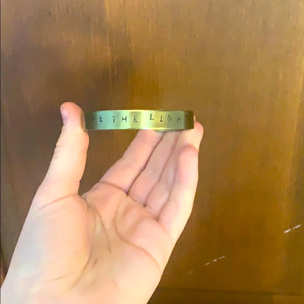 Custom made “Be The Light” band